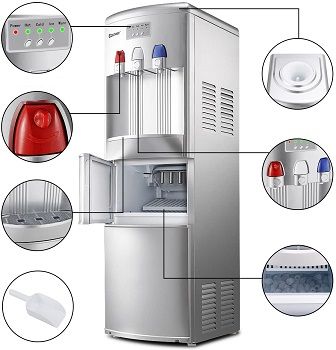 COSTWAY 2-In-1 Water Cooler Dispenser With Built-In Ice Maker review