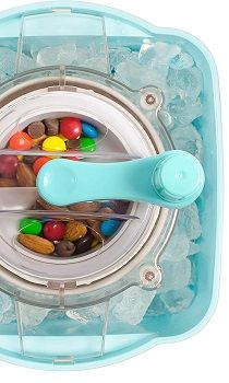 Nostalgia Aqua Blue Electric Ice Cream Maker with Candy Crusher review